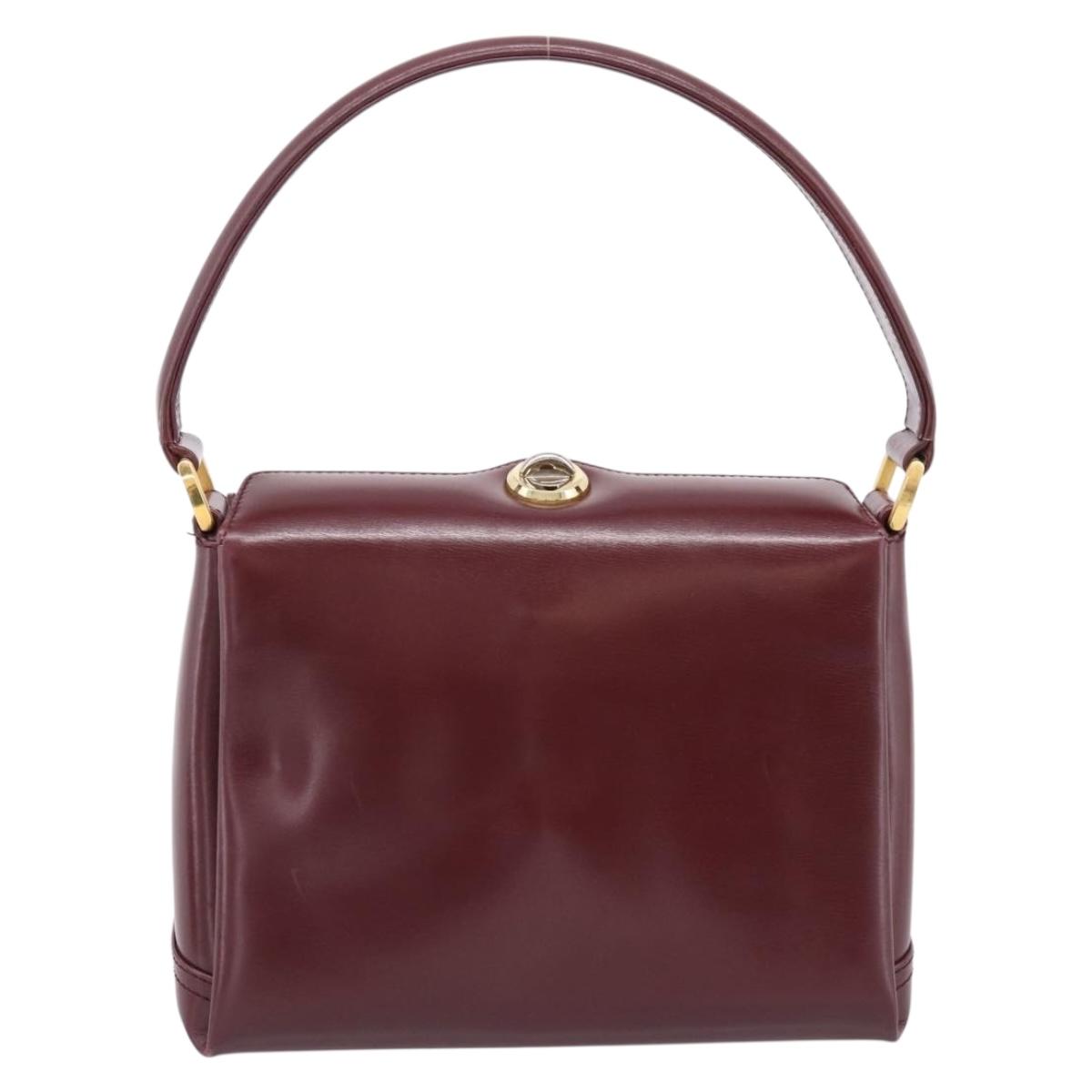 Gucci  Bordeaux Leather Handbag