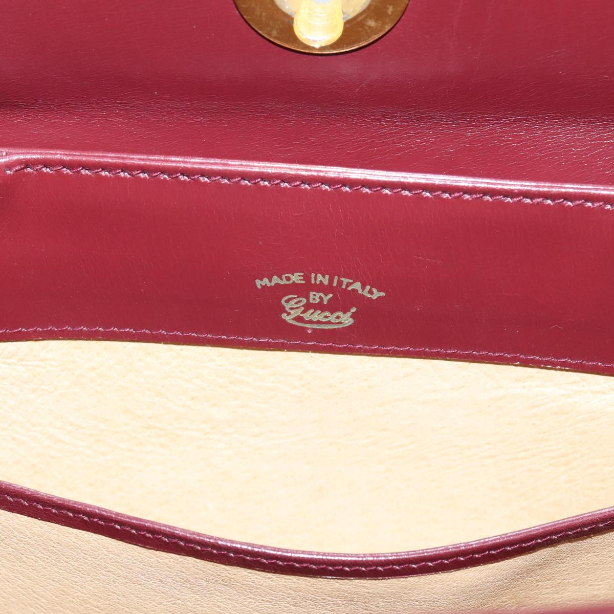 Gucci  Bordeaux Leather Handbag