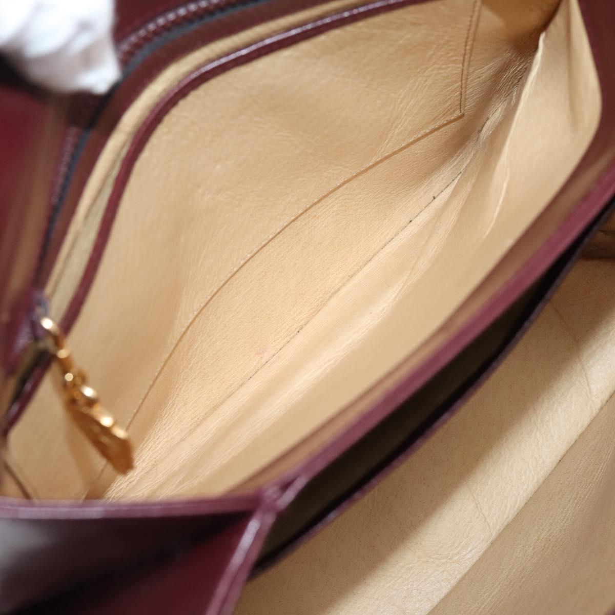 Gucci  Bordeaux Leather Handbag