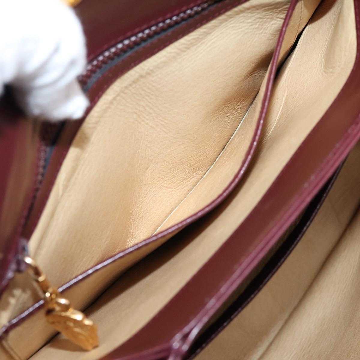 Gucci  Bordeaux Leather Handbag