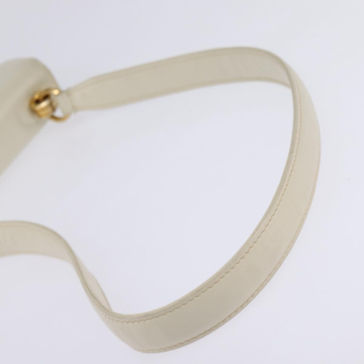 Gucci 70s Ivory Leather Lapis Shoulder Bag