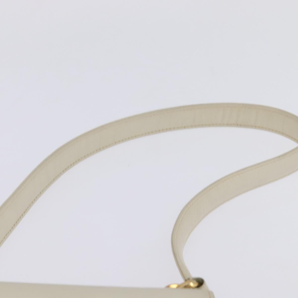 Gucci 70s Ivory Leather Lapis Shoulder Bag