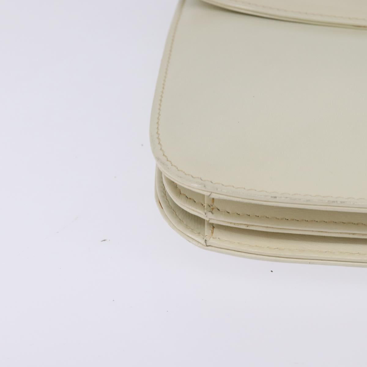 Gucci 70s Ivory Leather Lapis Shoulder Bag