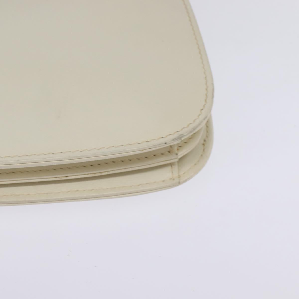 Gucci 70s Ivory Leather Lapis Shoulder Bag
