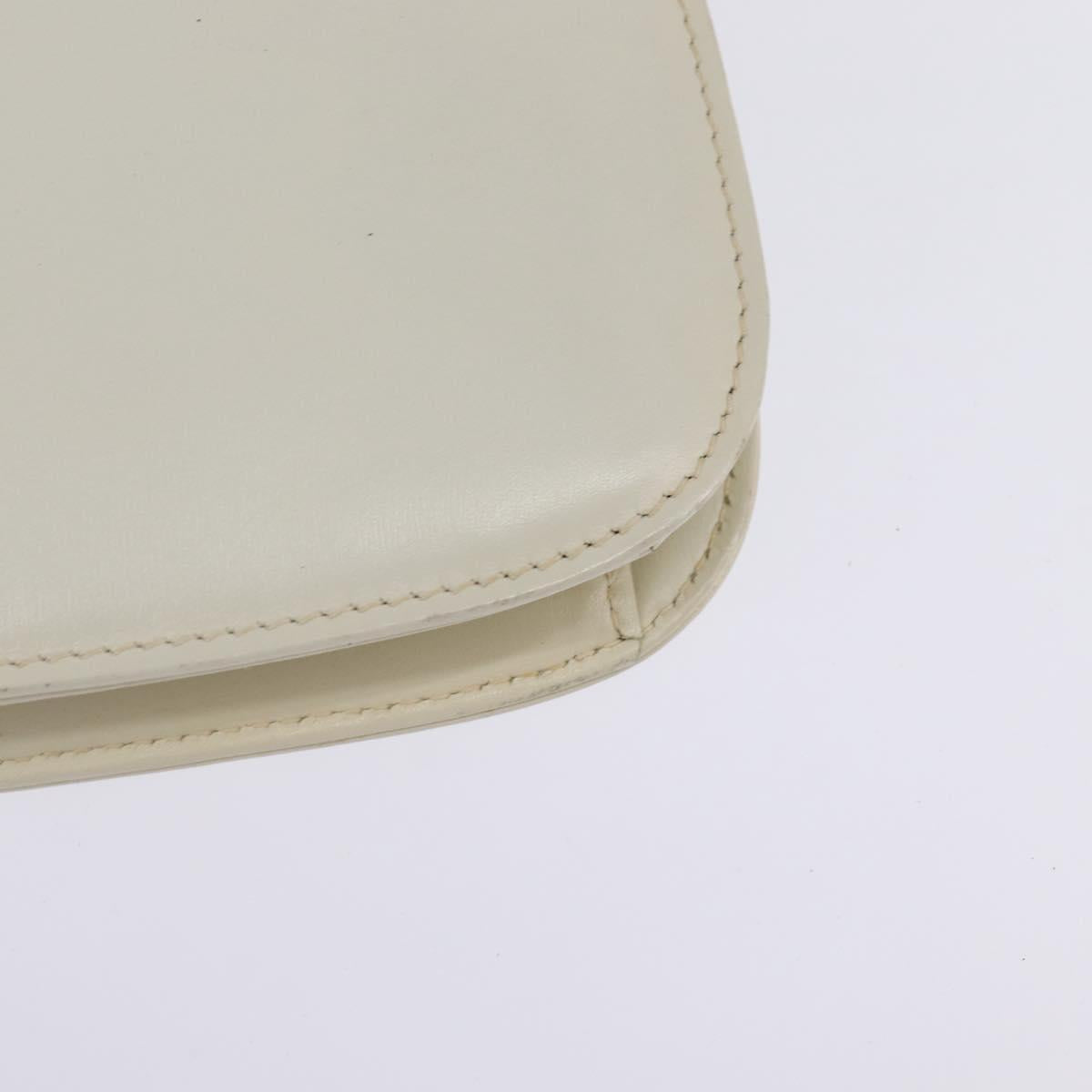 Gucci 70s Ivory Leather Lapis Shoulder Bag