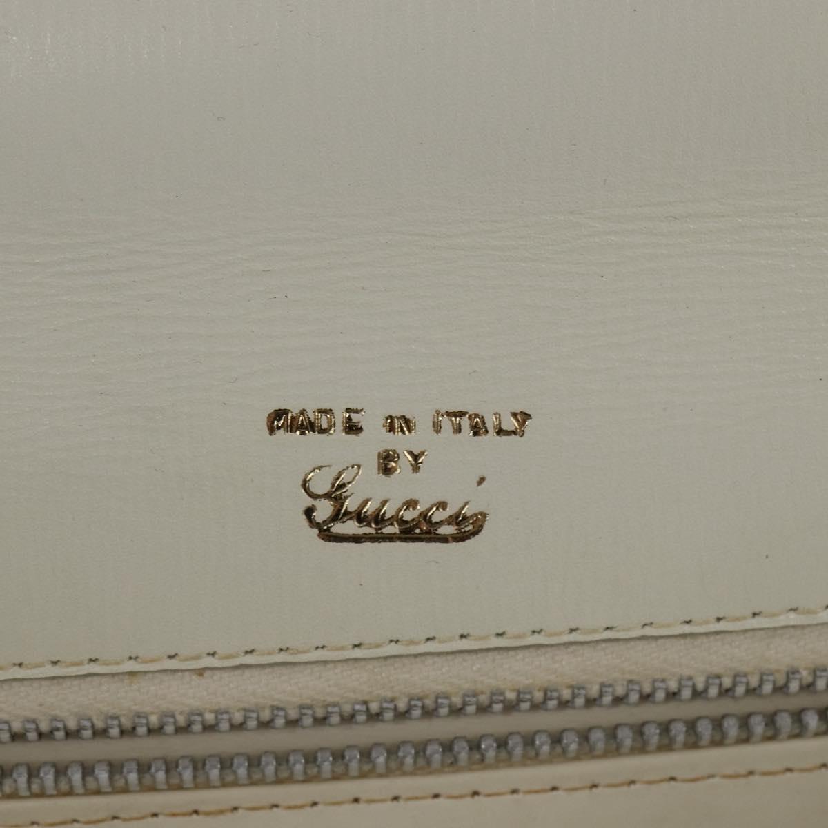 Gucci 70s Ivory Leather Lapis Shoulder Bag