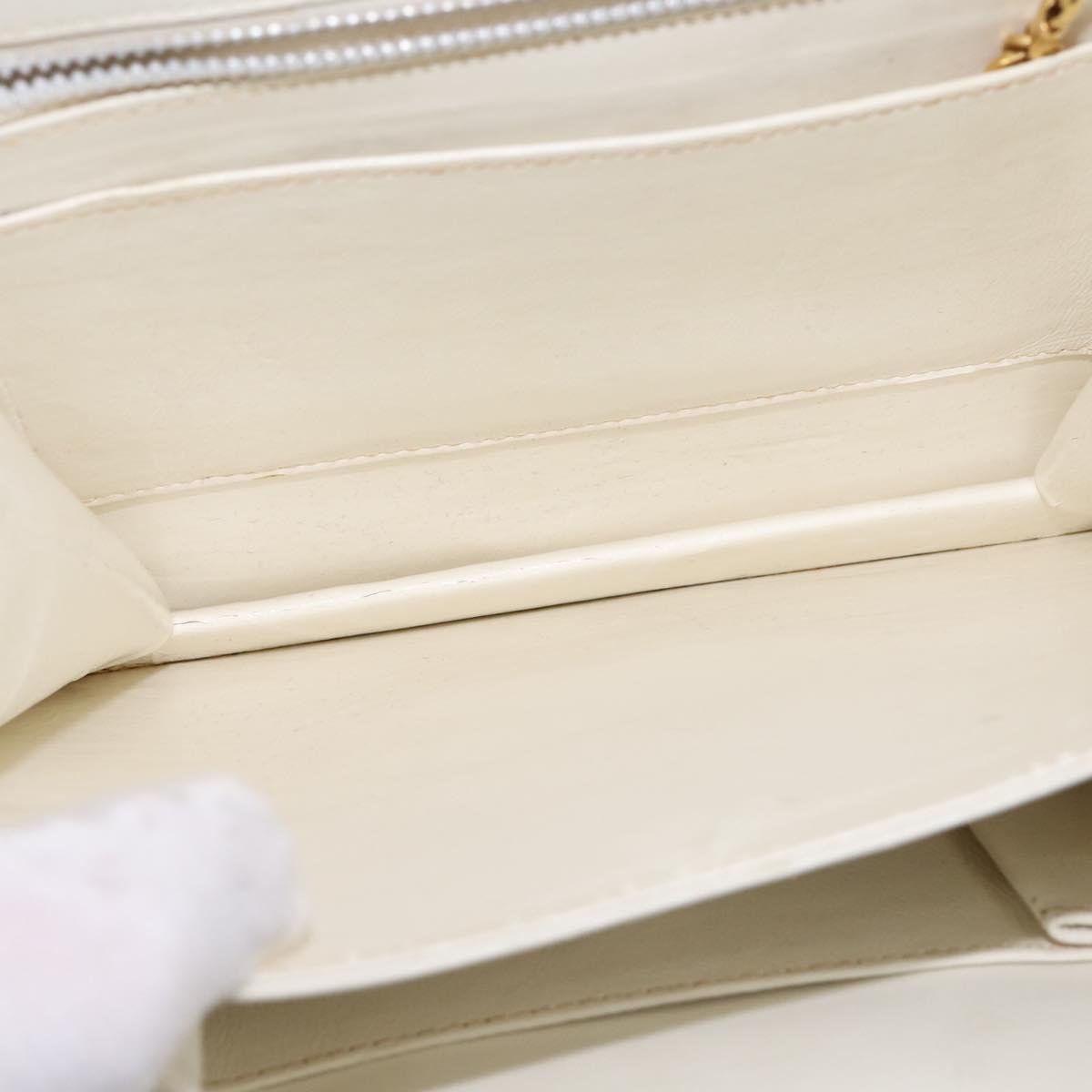 Gucci 70s Ivory Leather Lapis Shoulder Bag