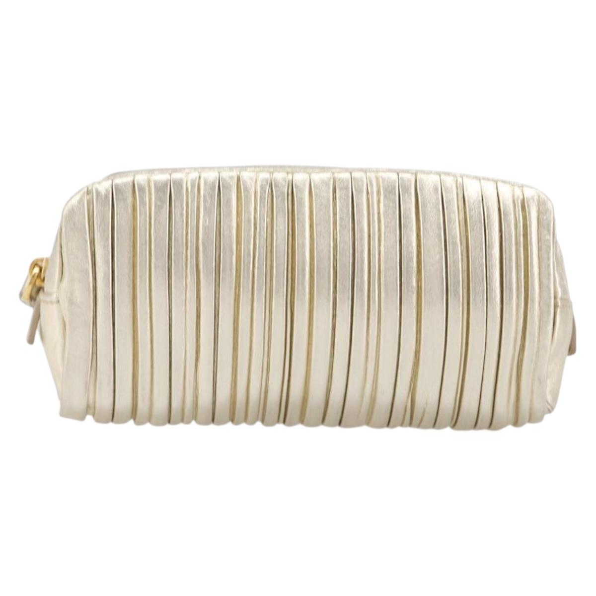 Miu Miu Gold Matelassé Pouch