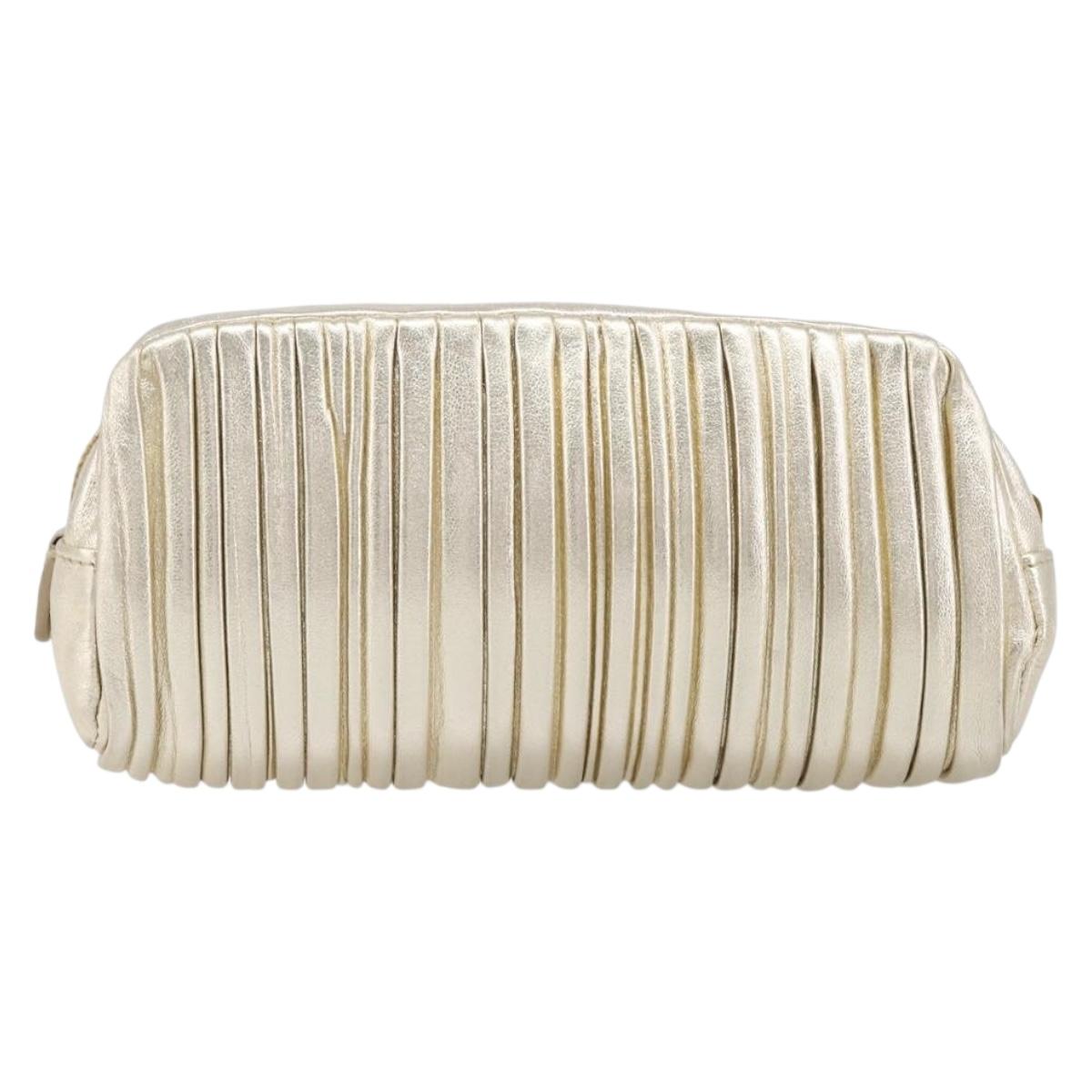 Miu Miu Gold Matelassé Pouch