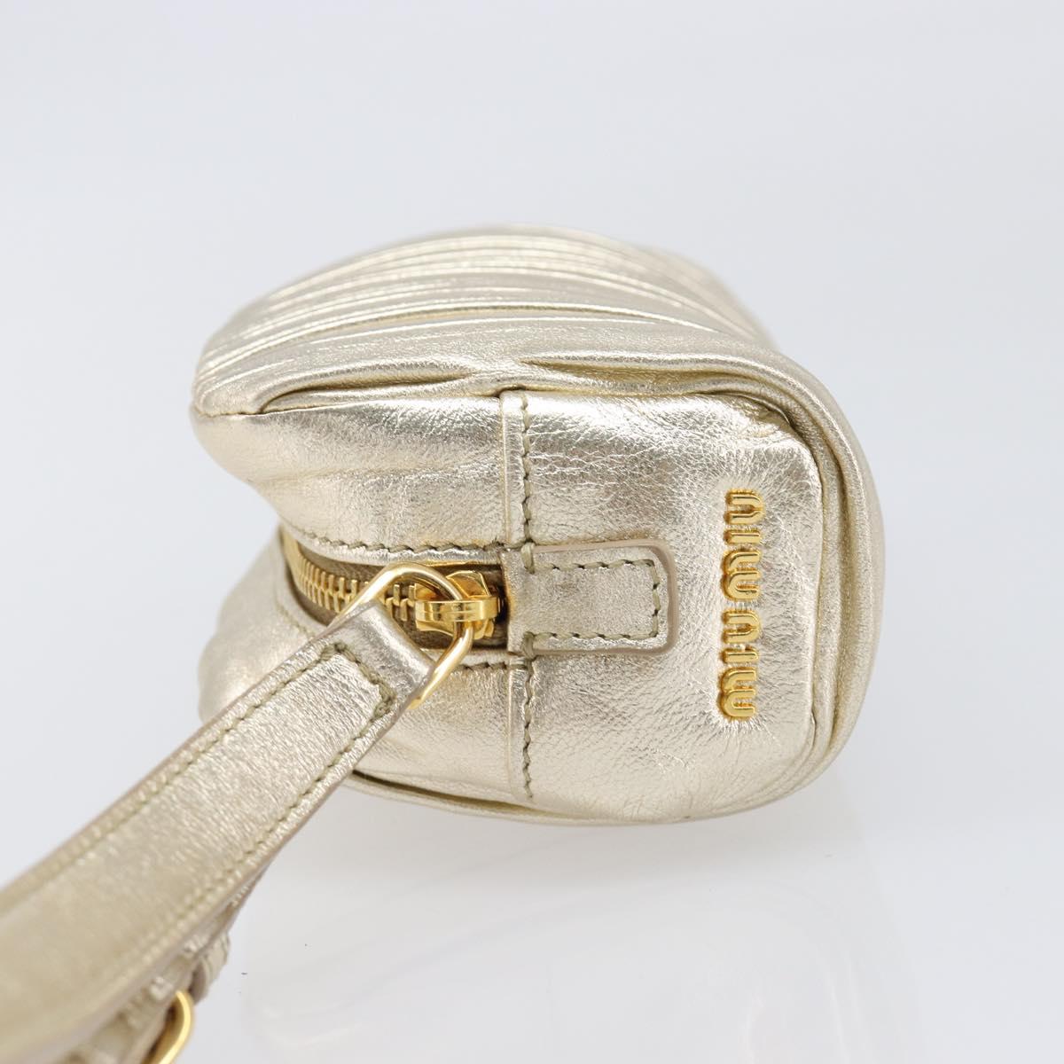 Miu Miu Gold Matelassé Pouch