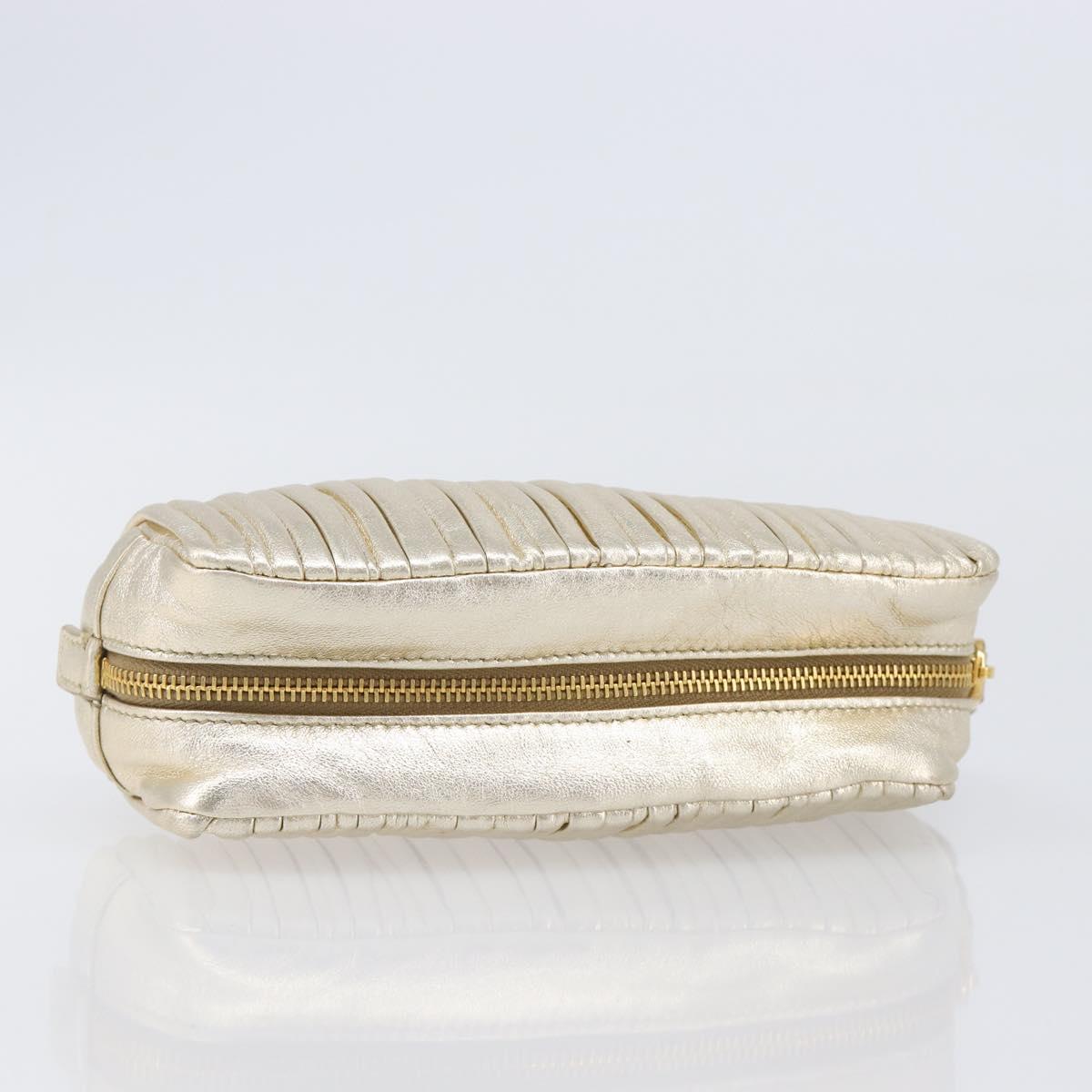 Miu Miu Gold Matelassé Pouch