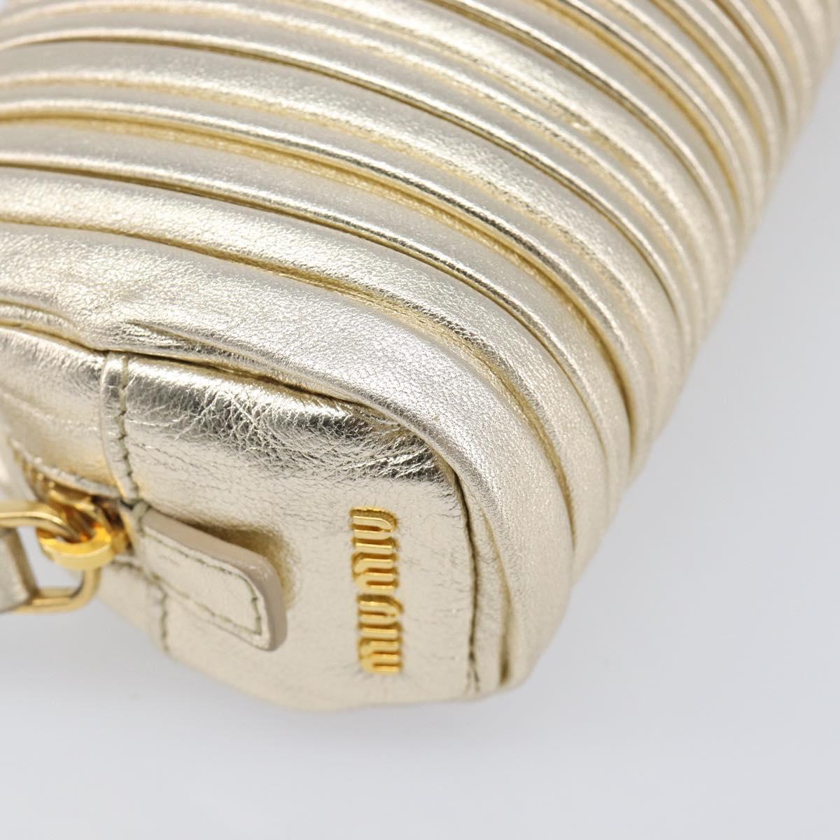 Miu Miu Gold Matelassé Pouch