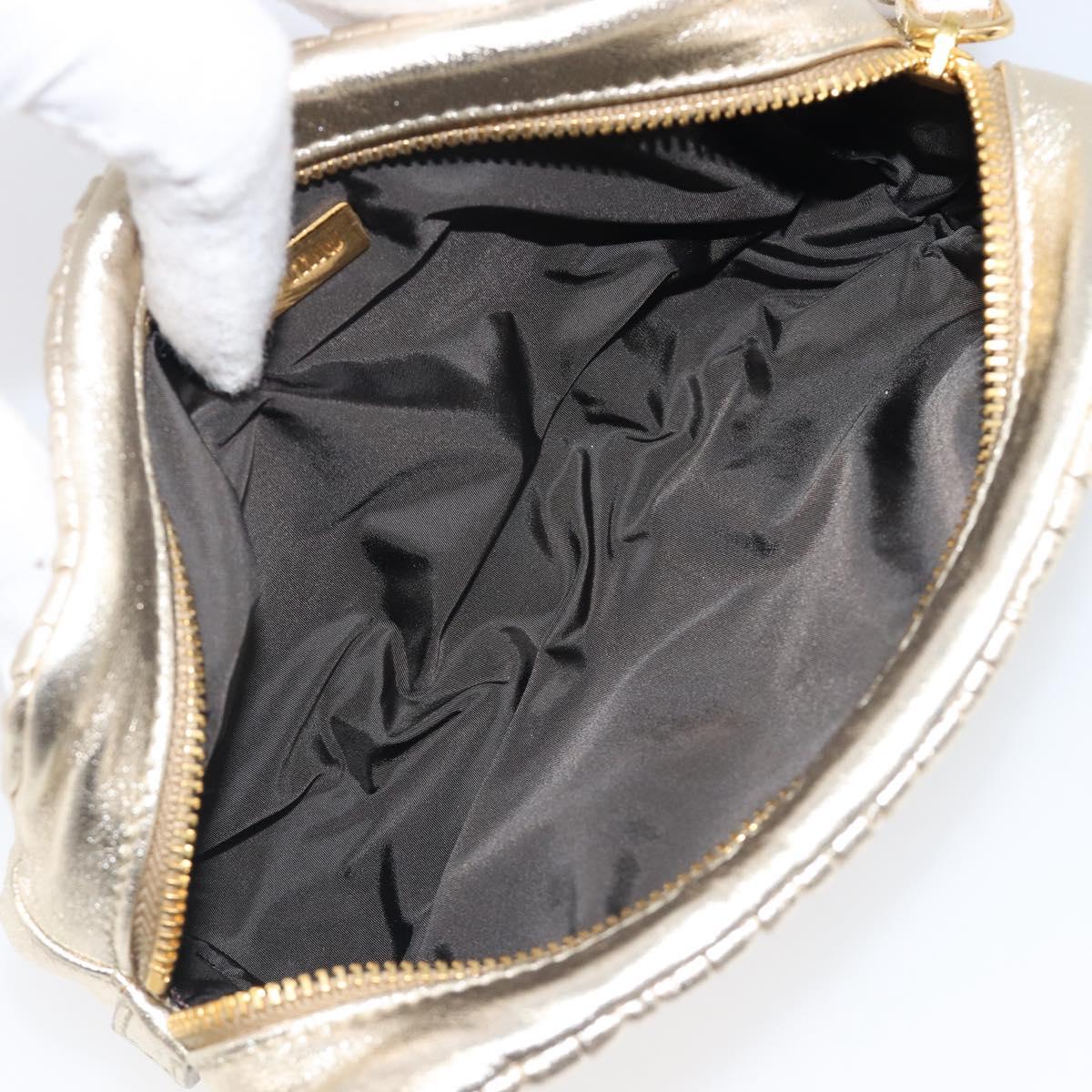 Miu Miu Gold Matelassé Pouch