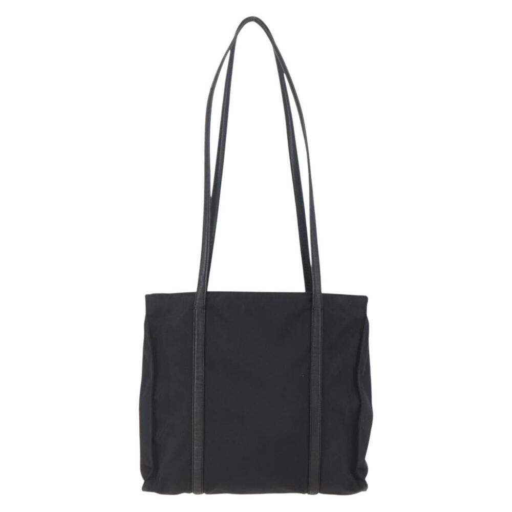 Prada 1990s Tessuto Leather Trim Tote