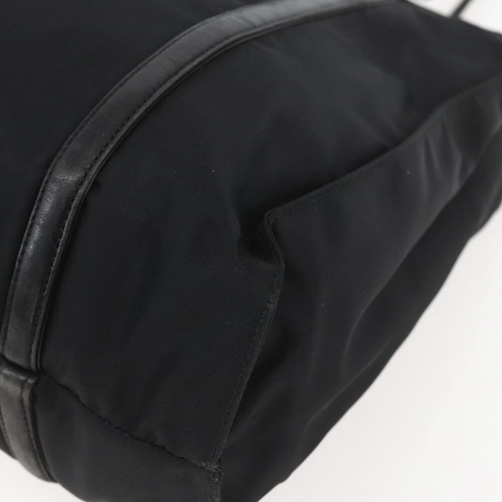 Prada 1990s Tessuto Leather Trim Tote
