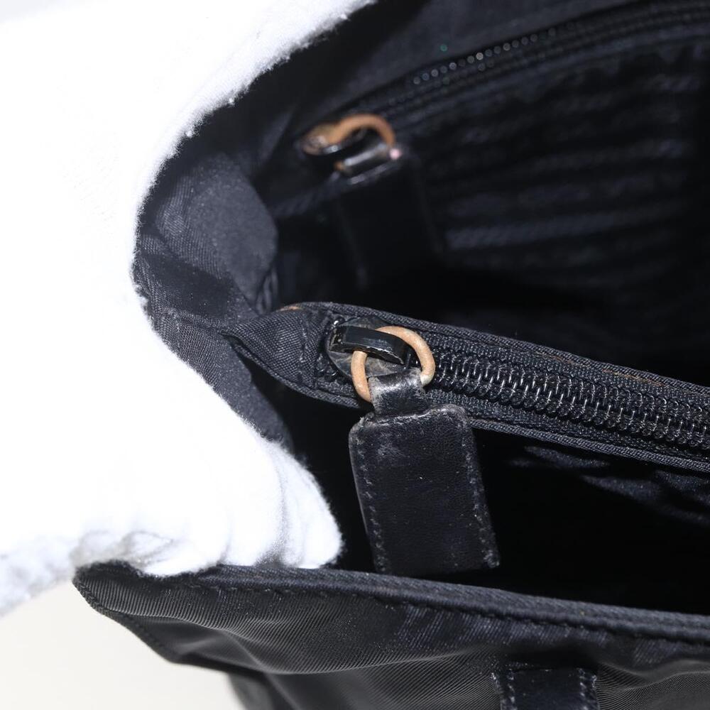 Prada 1990s Tessuto Leather Trim Tote