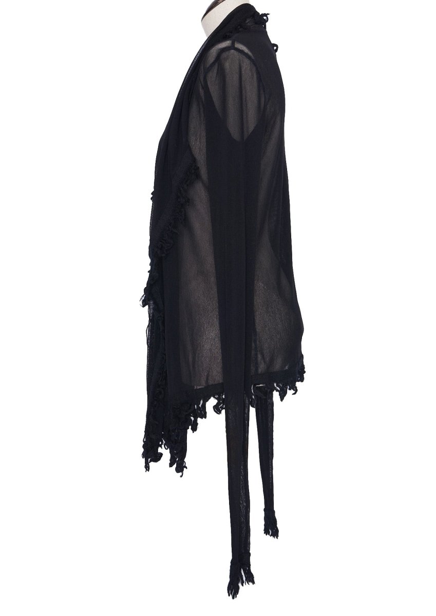 Jean Paul Gaultier Sheer Black Cardigan - L - Parallel Luxury