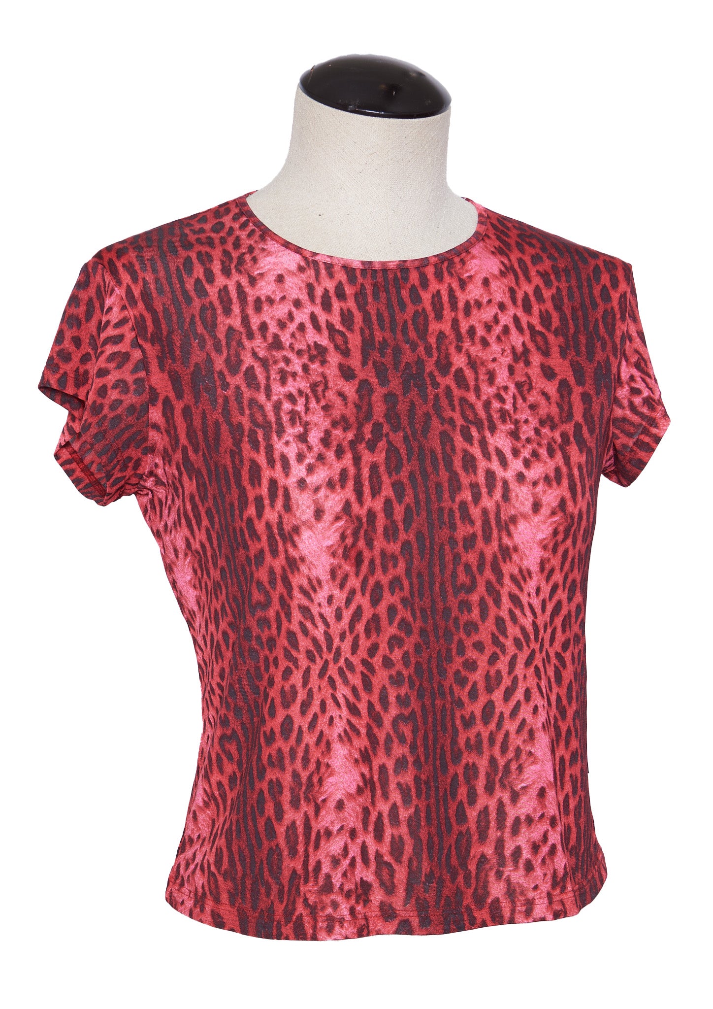 Just Cavalli Red Leopard Top - L - Parallel Luxury