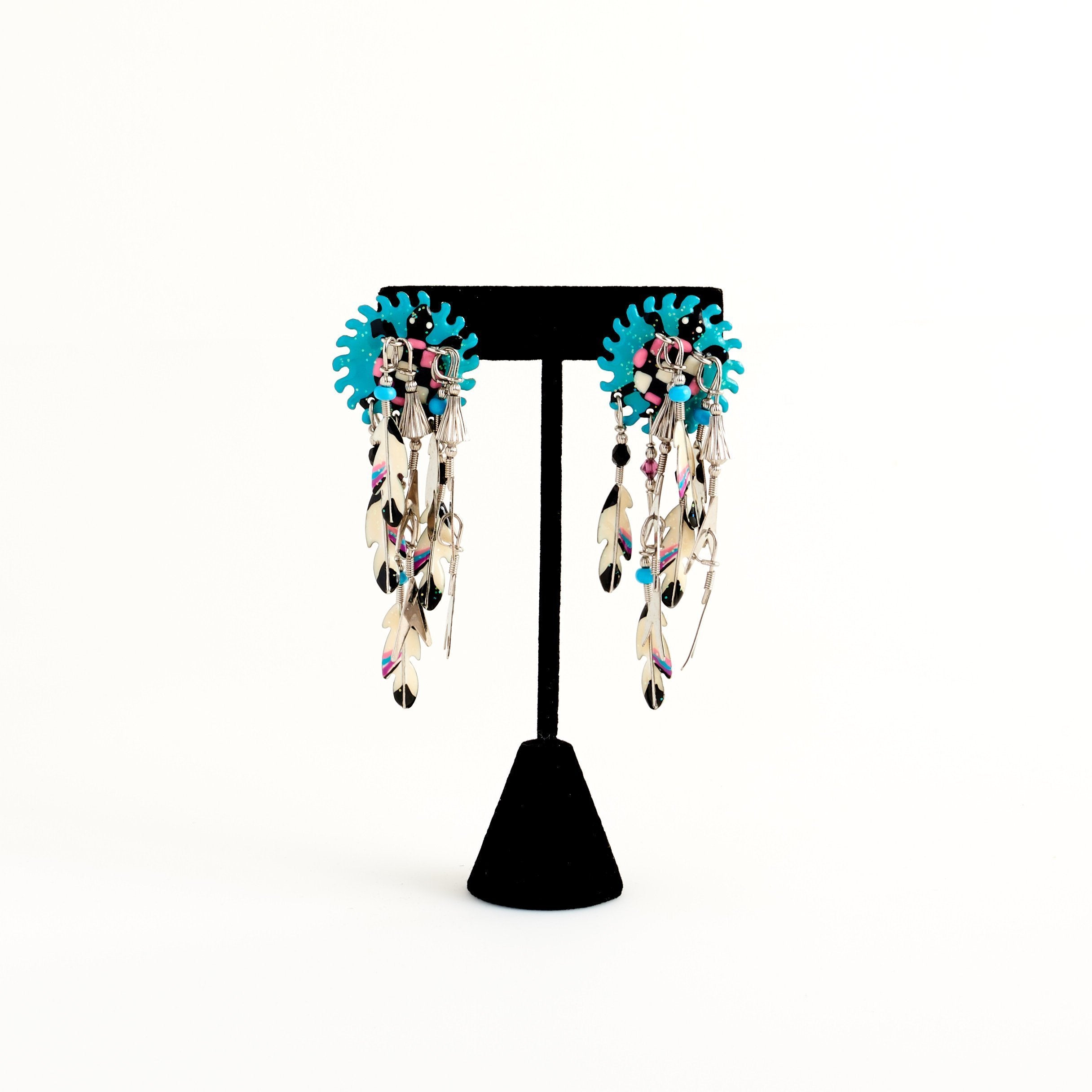 Lunch At The Ritz, Feather Earrings - Parallel Luxury