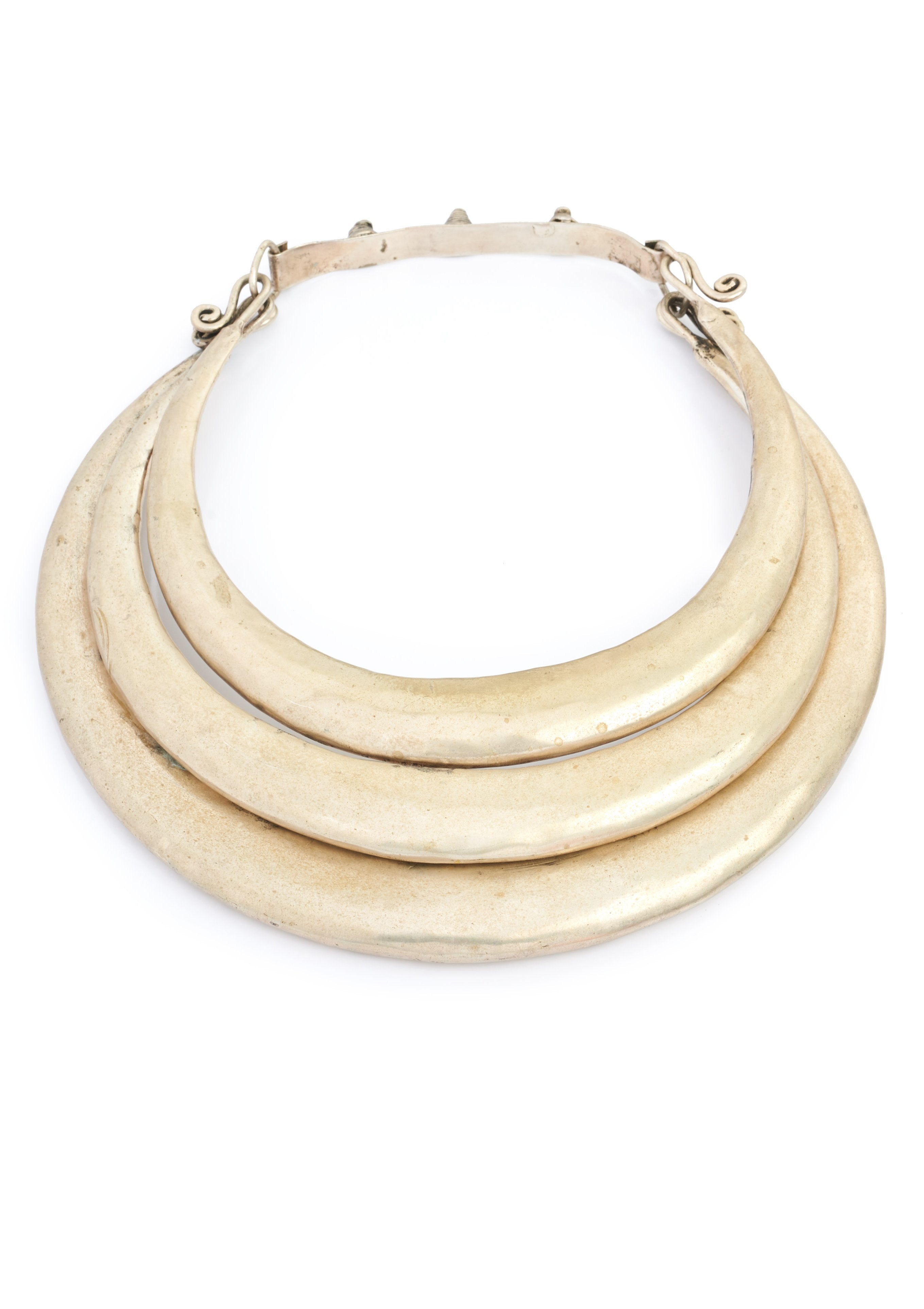 Metal Layered Bib Necklace - Parallel Luxury