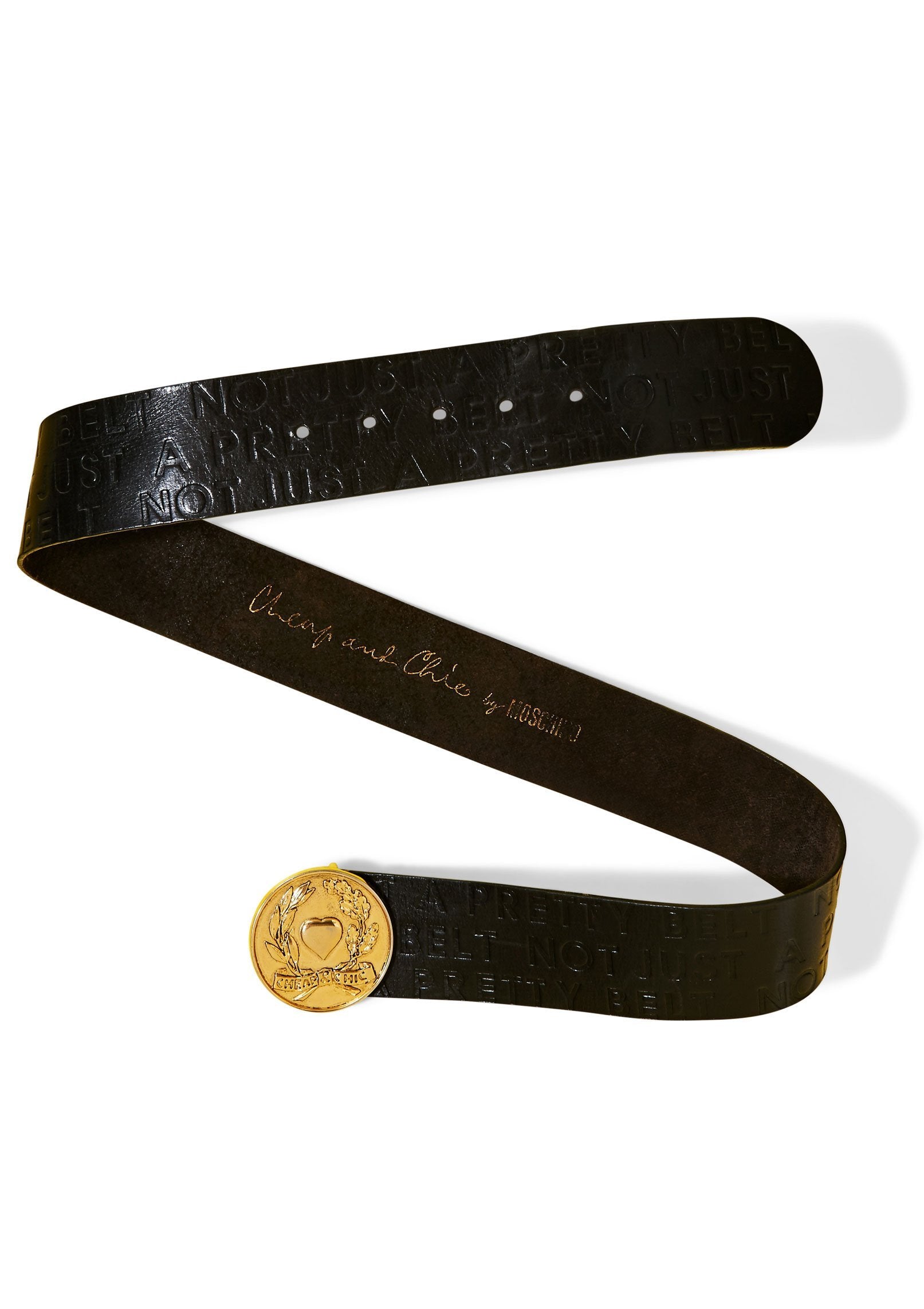 Moschino 'Cheap & Chic' Debossed Belt - 8/M - Parallel Luxury